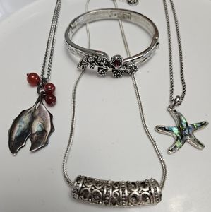 Lot of 3 necklaces and one bracelet